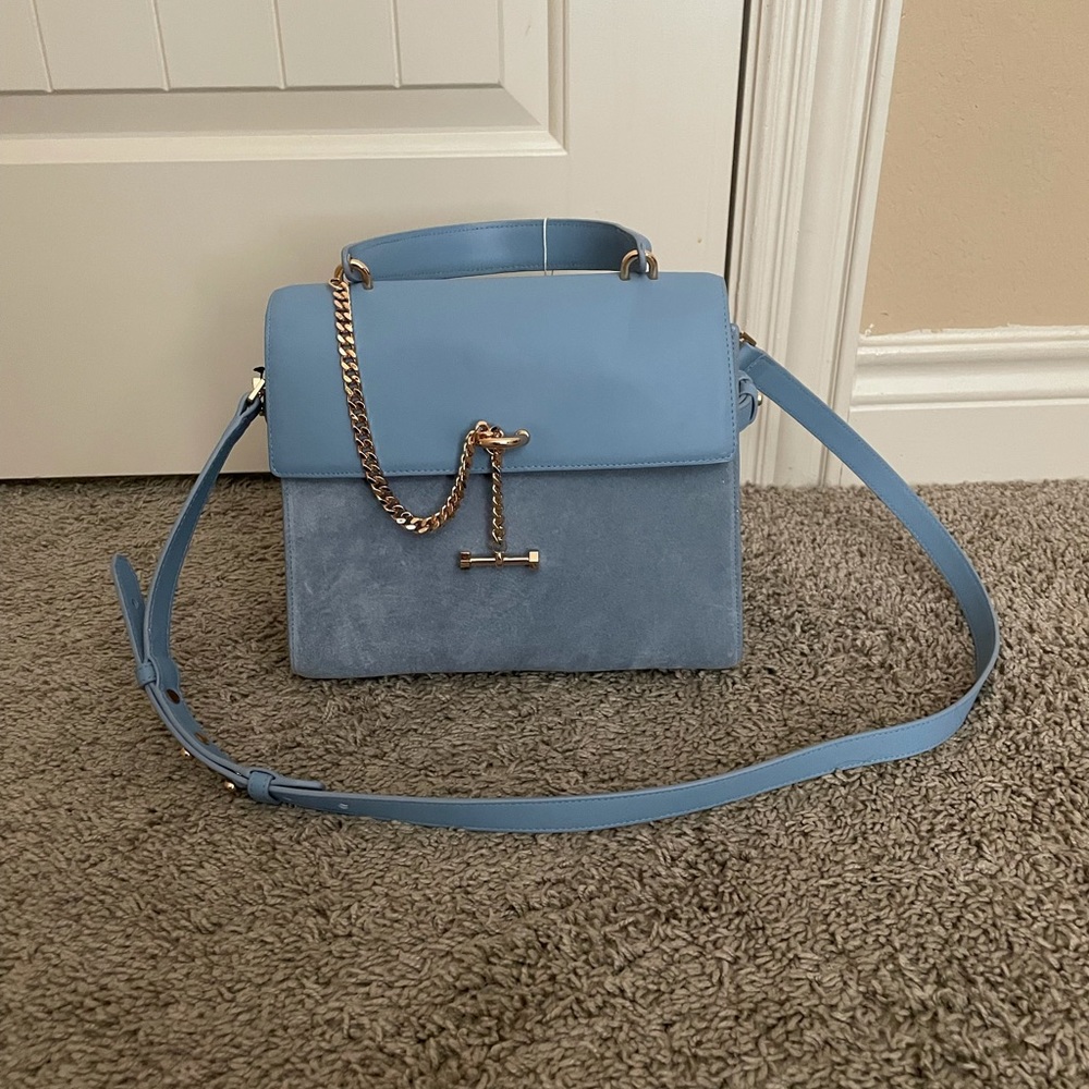 Luana Italy Light Blue Paley Satchel